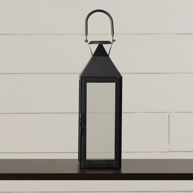Lanterne de table 15,25 po Artèmesia, Noir, H 18,63 po x l 5 po x P 5,5 po