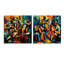 Ensemble de 2 art mural en verre Jazz Performance On Stage I - Music Jazz-1163802829