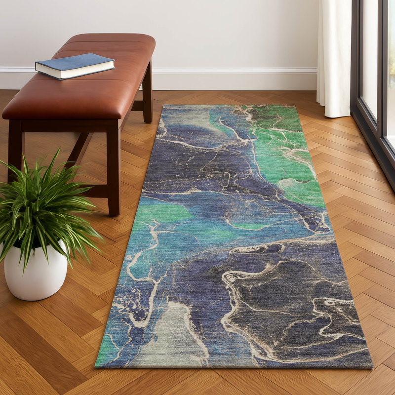 Premium Machine Washable Verlin AMF1782 Contemporary Rug, Runner 2'3" x 7'6"