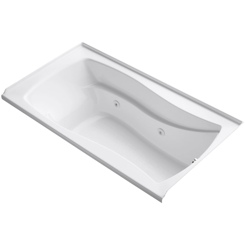 Mariposa 66" x 35.875" Ancove Whirlpool Bathtub, Dune, Right