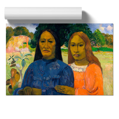 Two Women by Paul Gauguin - Frameless Print