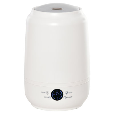 HomCom 5 Gallons Cool Mist Ultrasonic Tower Humidifier with Adjustable Humidistat for 130 Cubic Feet