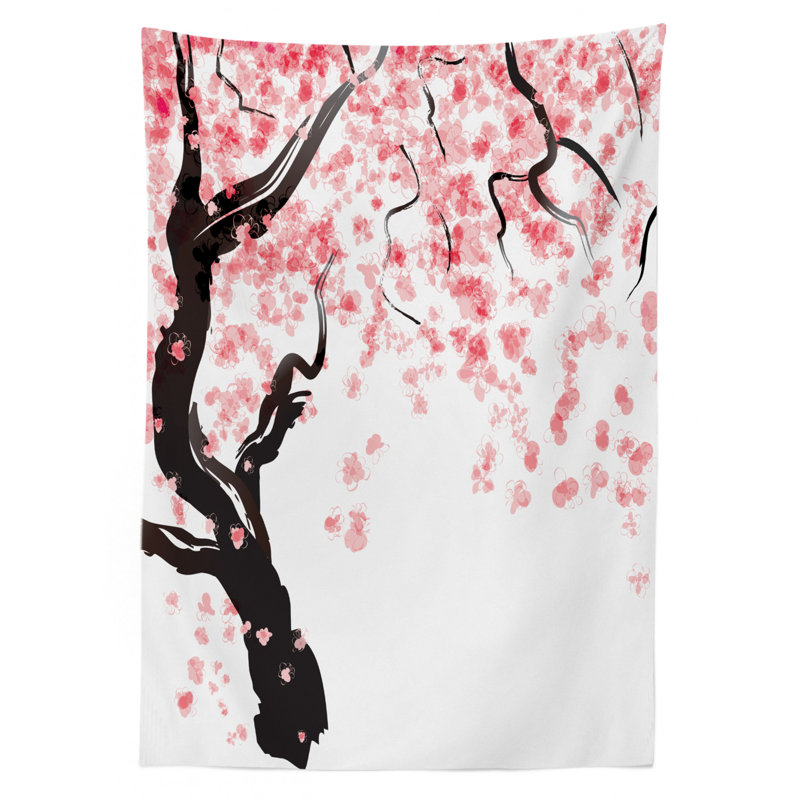 Dogwood Tree Blossom Tablecloth, 84" L x 60" W
