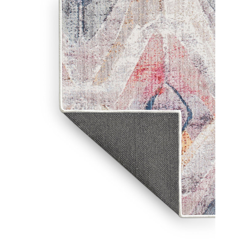 Tapis abstrait gris / bleu mer, Rectangle 5 pi x 8 pi