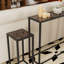 Console étroite à 3 compartiments avec bords hauts, idéale pour une entrée, un bureau ou une pièce à vivre. Style rétro, gain d'espace, structure stable, pieds réglables, montage rapide. Parfait pour une entrée, un corridor ou un salon.