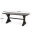 Table de salle à manger d'extérieur, noir mat antique