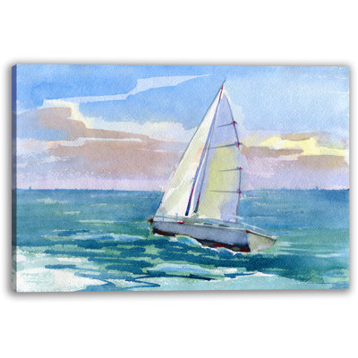 Coucher de soleil sur toile tendue