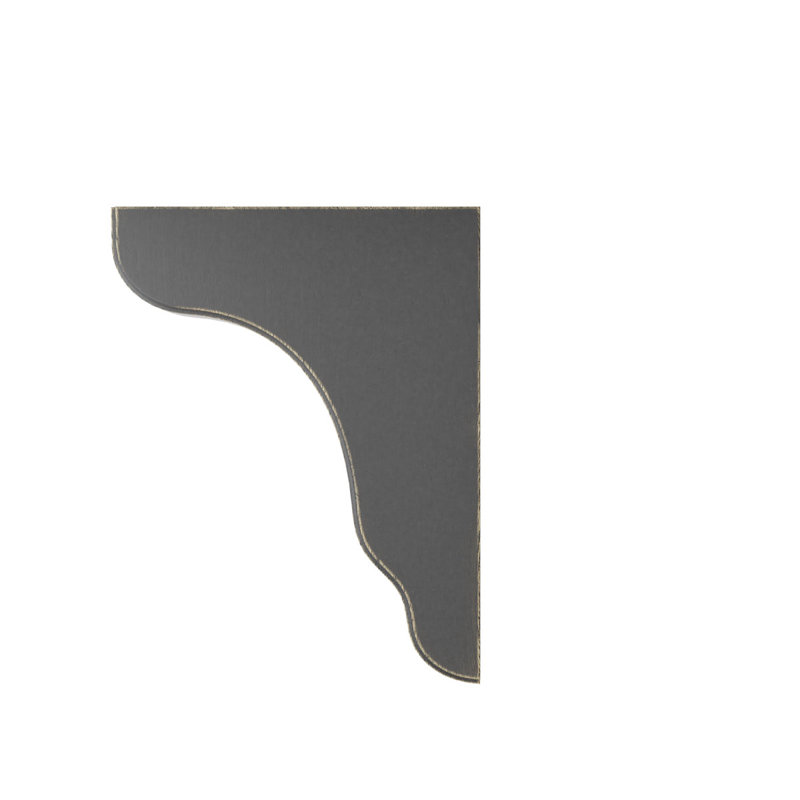 Support décoration rétro en bois Plymouth, H 11 po x l 1,75 po x P 8,5 po, Noir