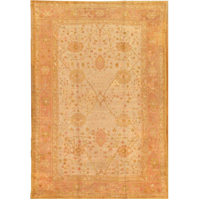 Oushak Hand Knotted Wool Oriental Area Rug