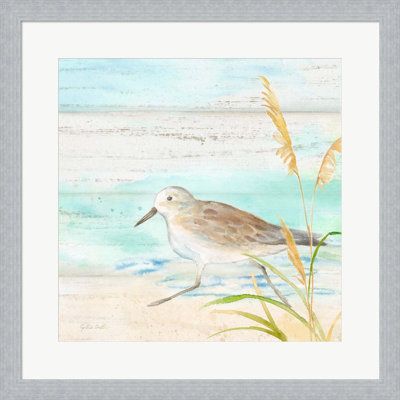 «Sandpiper Beach IV» par Cynthia Coulter, art mural encadré