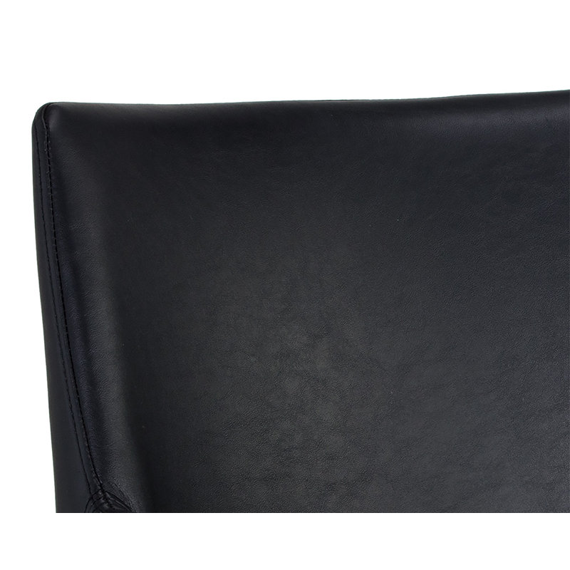 Bernadette Armchair, Black Faux Leather