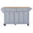 Kitchen Island With Rubber Wood Countertop, Kitchen Cart On 5 Wheels With Storage Cabinet-448747641
