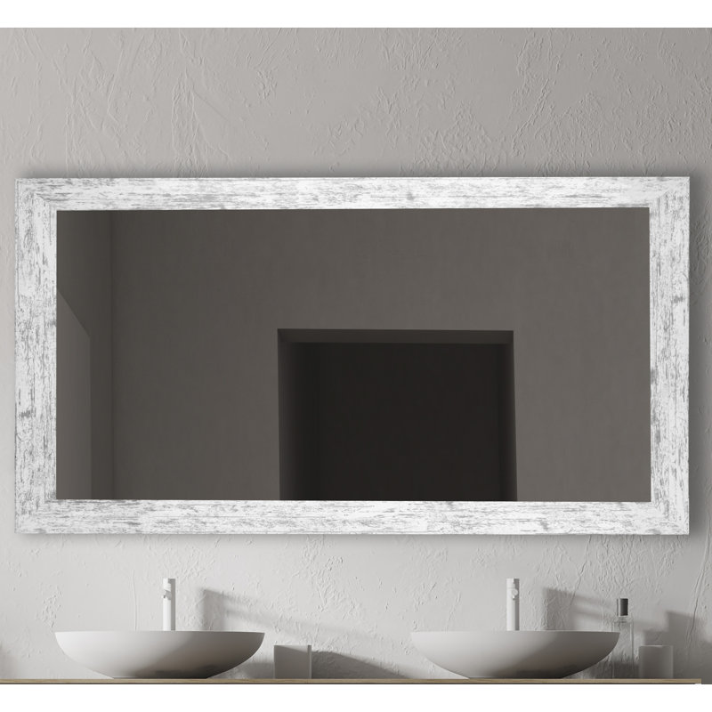 Miroir de salle de bain patiné, 33 po x 54 po