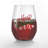 Merry Christmas Script Printed Stemless Wine Glass