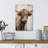 Cow " Vintage Wood Effect Panel Farm Cow Woodblock Animals Decor Farmhouse Rustic Wildlife "-101090985-101090988