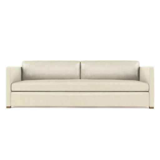 Madison Sofa, 33" H x 96" W x 38" D, Vintage Leather Alabaster, Weathered