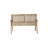 Outdoor Wicker And Acacia Wood Loveseat, Light Multibrown And Light Brown, 34'' H X 46.5'' W X 27.25'' D