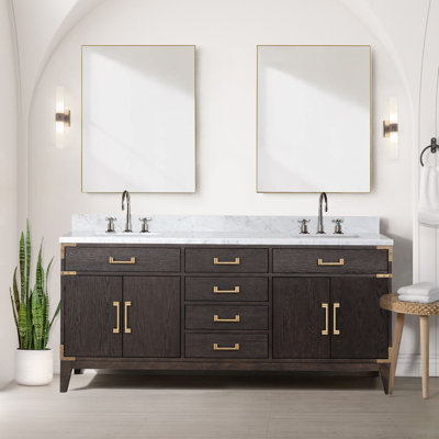 72"" Double Bathroom Vanity Set -  Lexora, LVL72DK100