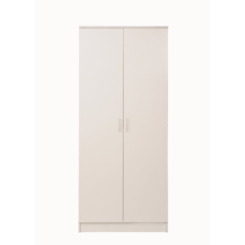 Deanda 2 Door Manufactured Wood Wardrobe, White