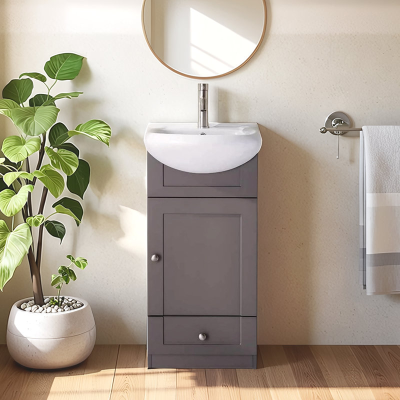 Ensemble de meuble-lavabo simple 18 po gris