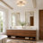 Modern Glam 16 in. Crystal Plating Brass 4-Light Semi-Flush Mount Light with Textured Glass Shades for Foyer, Bedroom