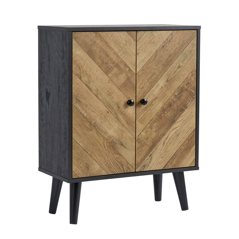 Reiffton 62.5cm Wide 2 Door Internal Shelf Sideboard Unit, Black