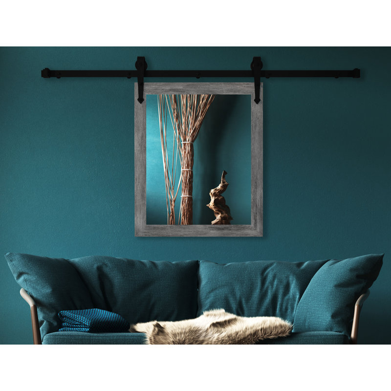 Neace Flat Mirror, 36" H x 24" W, Gray Barnwood