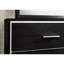 Armoire de chevet gris chaud, garniture en bois massif, table contemporaine moderne grise