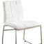 Chaises de salle à manger blanches à hauteur de comptoir avec structure en métal - structure contemporaine 2 pièces
