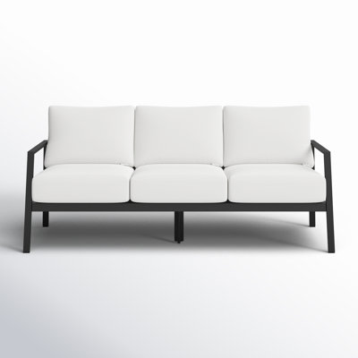 Armando 75” Aluminum Outdoor Sofa with Sunbrella Cushions