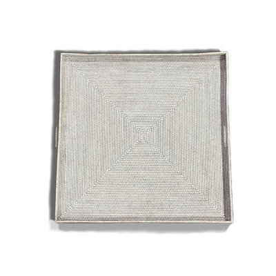 Square Ottoman Tray With Handle