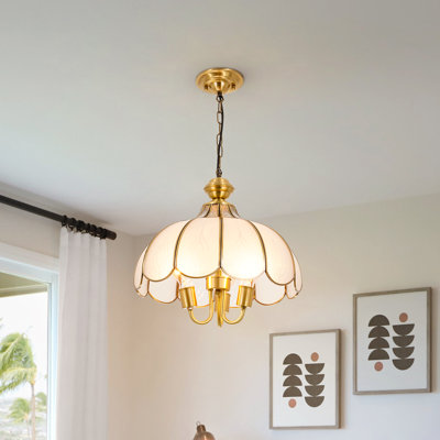 Modern 3-lights Dome Chandelier Dimmable