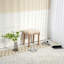 Petit banc de repose-pieds rembourré (carré, design rustique pour chambre à coucher)