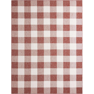 Tapis intérieur / extérieur rouge Borland