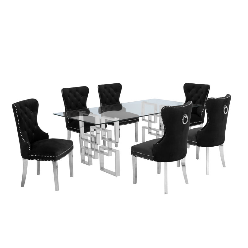 Ensemble repas pour 6 personnes Tonkin, Noir