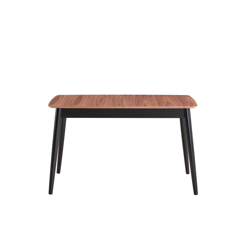 Table rectangulaire noire naturelle - Convient à différents espaces de salle à manger en bois et à base