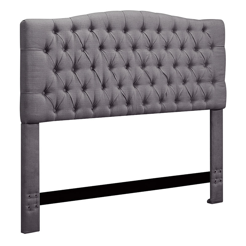 Celeste Gray Queen Upholstered Tufted Headboard
