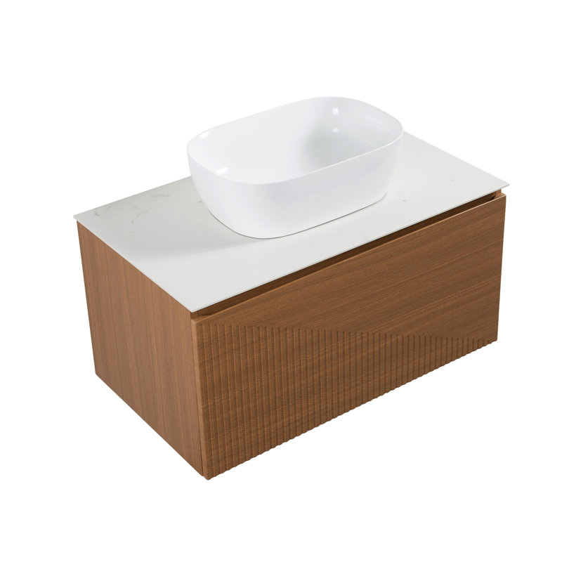 Arseno 35.3" Wall-Mounted Single Bathroom Vanity Set