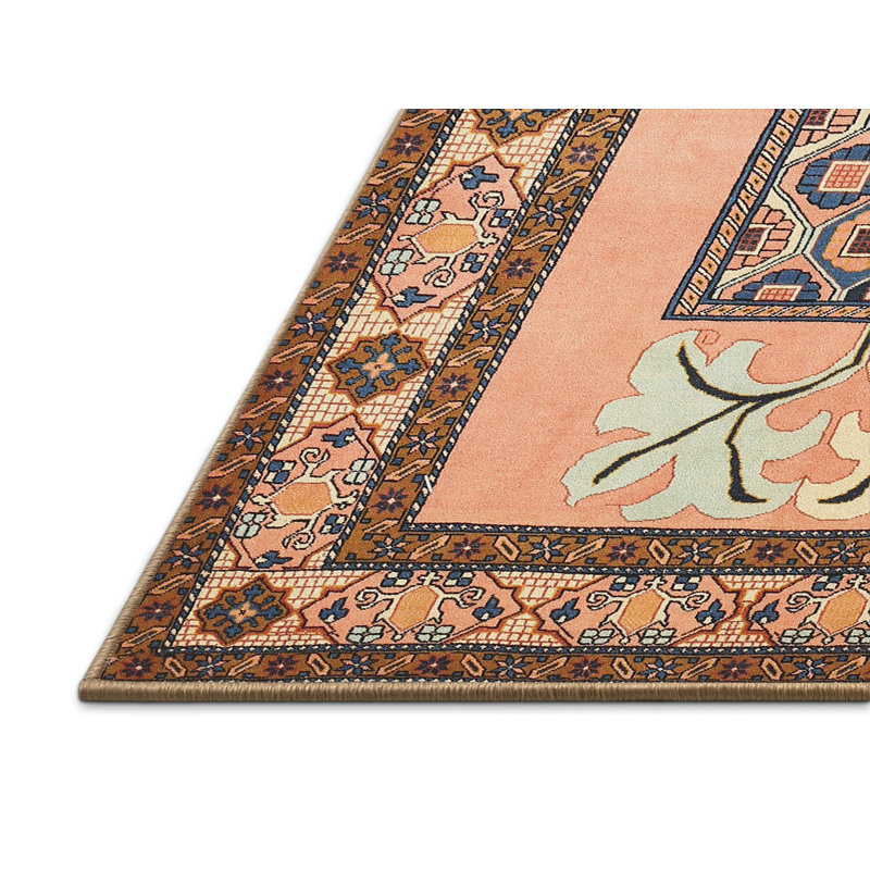 Tapis traditionnel orange / brun, Rectangle 5 pi x 7 pi