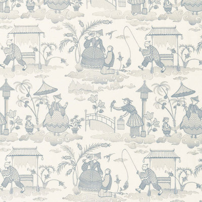 Bassano Embroidered Toile Fabric