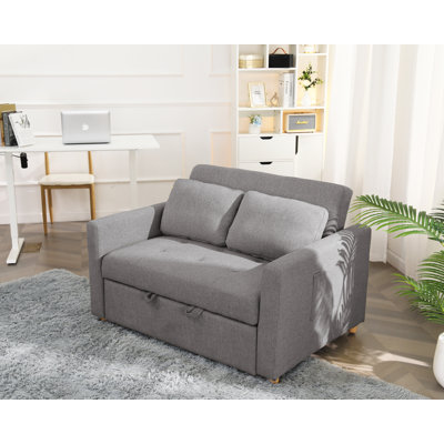 48.8" Wide Upholstered Reclining Sleeper Sofa