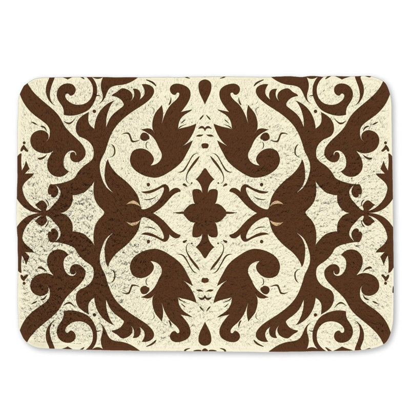 Darryon Microfiber / Microsuede Non-Slip Bath Mat, 21"W x 34"L