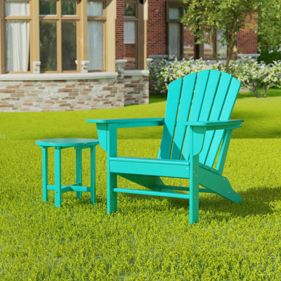 Chaise Adirondack en plastique / résine Altura avec table