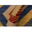 Tapis beige / bleu / jaune en laine noué à la main 3 pi 5 po x 6 pi 4 po Madee Southwestern