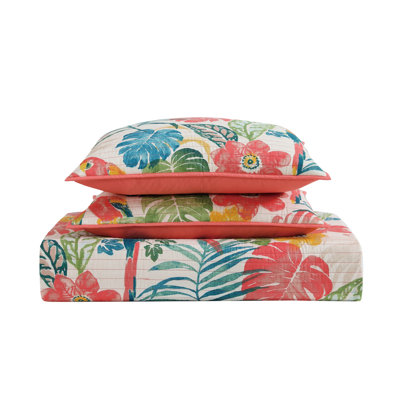 Coco Paradise Coastal Cotton Floral Quilt