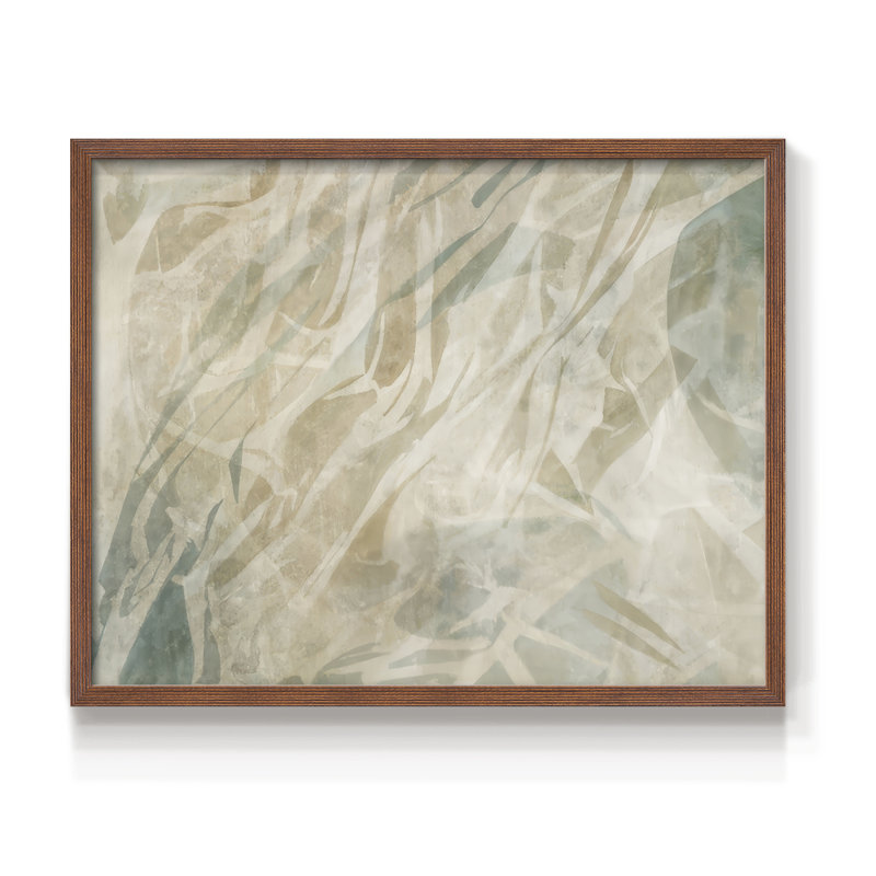 Ripples and Tide II -Framed Print - Restickable, H 16 po x l 20 po, Noyer