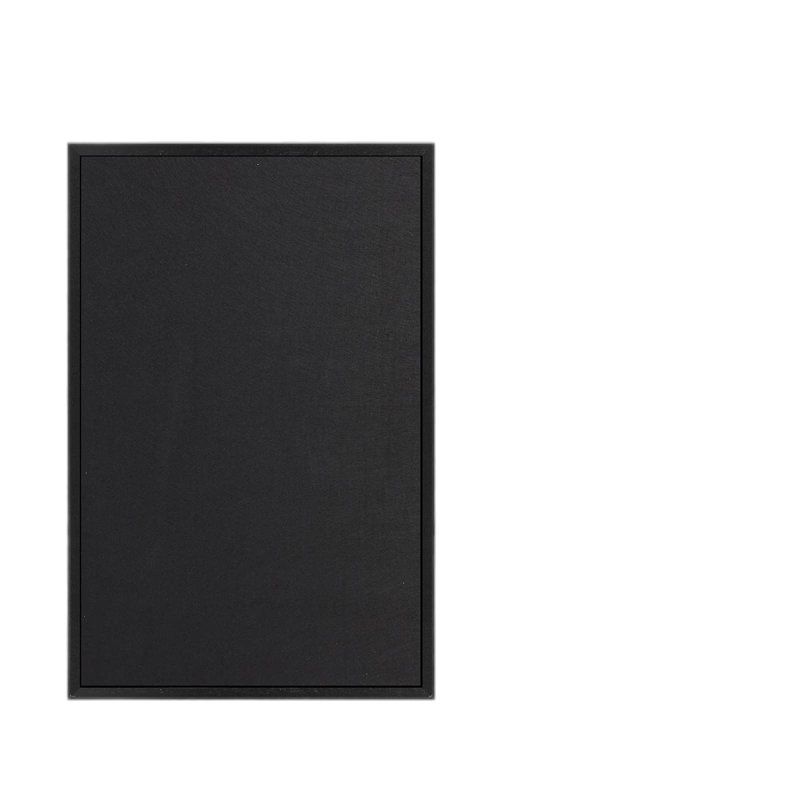 Tableau d'affichage en liège noir avec panneau en liège de 36 po x 24 po avec boulons à œil, boulons à œil et crochets pour murs d'école (cadre noir)
