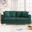 Corduroy Sofa Set with 2 Throw Pillows, Deep-Seated Upholstered Couch with Square Arms, Cosy Living-590894376