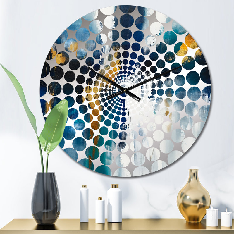 Kenysha - Horloge murale peinture abstraite, Petit