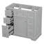 Meuble-lavabo 36 po sans lavabo, base d'armoire seulement, une armoire et six tiroirs-112367355